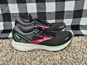 Brooks Ghost 14 Running Shoes Women's 8.5 B Black Pink (no insoles)